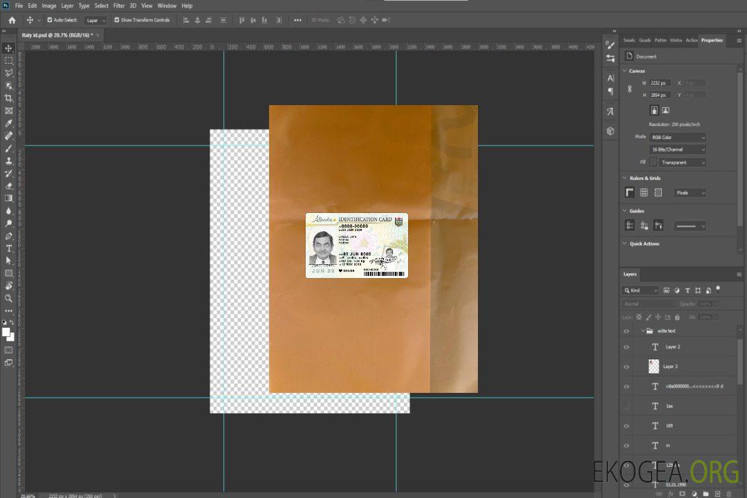 Photolook carte d'identité Canada Alberta recto template Photolook carte d'identité Canada Alberta recto template